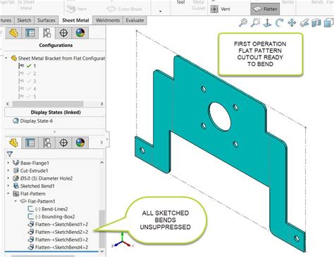 solidworks sheet metal flat pattern drawing|solidworks no flat pattern configuration.